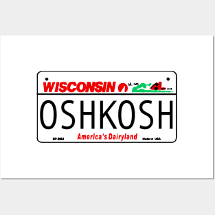 Oshkosh Wisconsin License Plate Design Posters and Art